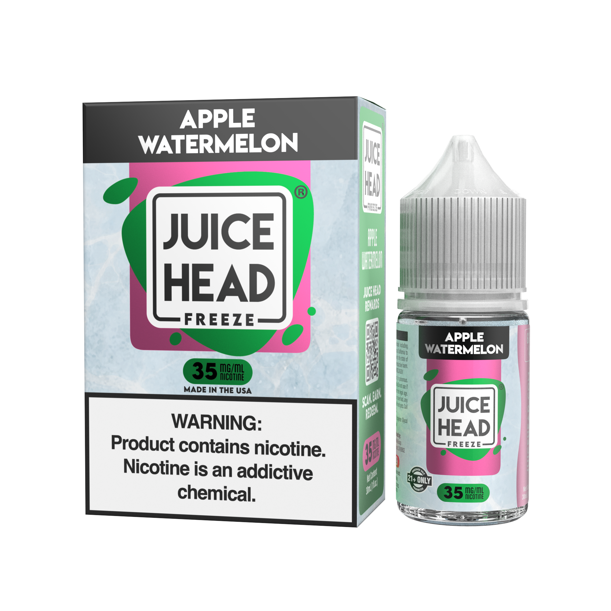 Juice Head Freeze Salt Apple Watermelon Freeze 30ml Nic Salt
