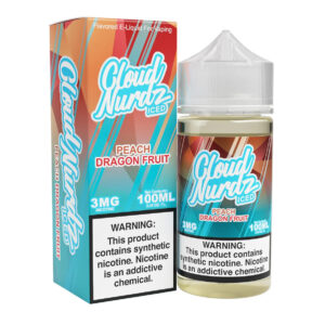 Cloud Nurdz Iced Peach Dragonfruit 100ml Vape Juice