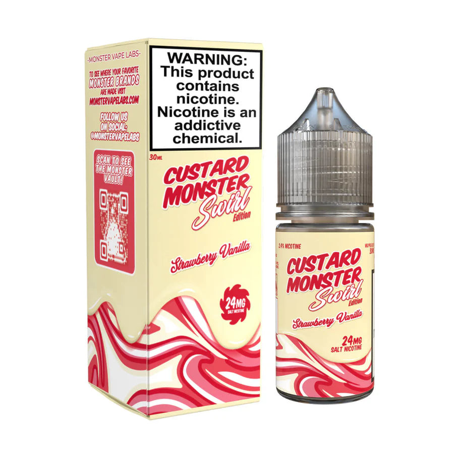 Custard Monster Swirl Salt Strawberry Vanilla 30ml Nic Salt