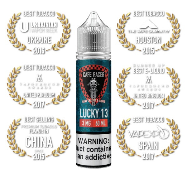 Cafu00e9 Racer Lucky 13 60ml Vape Juice