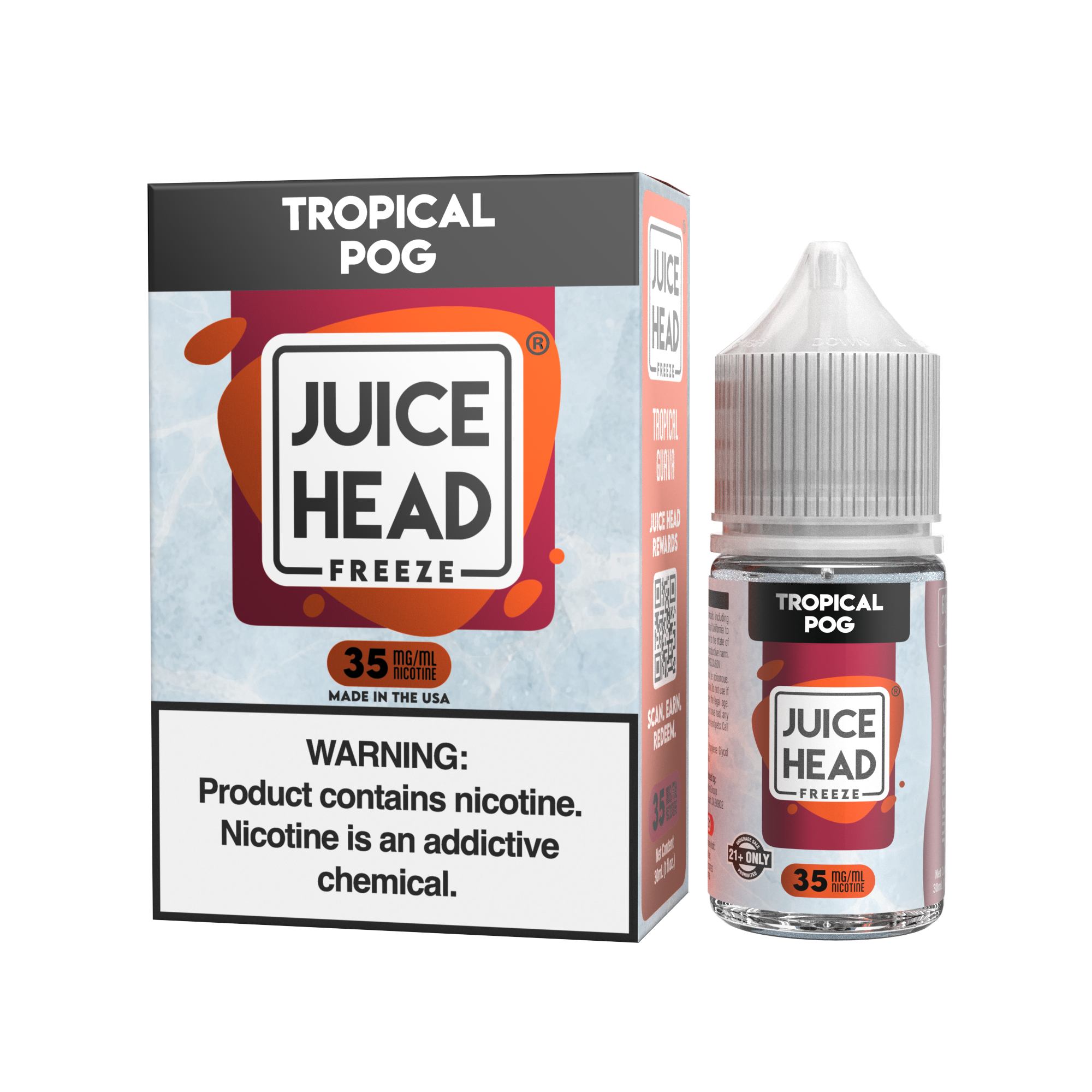 Juice Head Freeze Salt Passionfruit Orange Guava Freeze 30ml Nic Salt