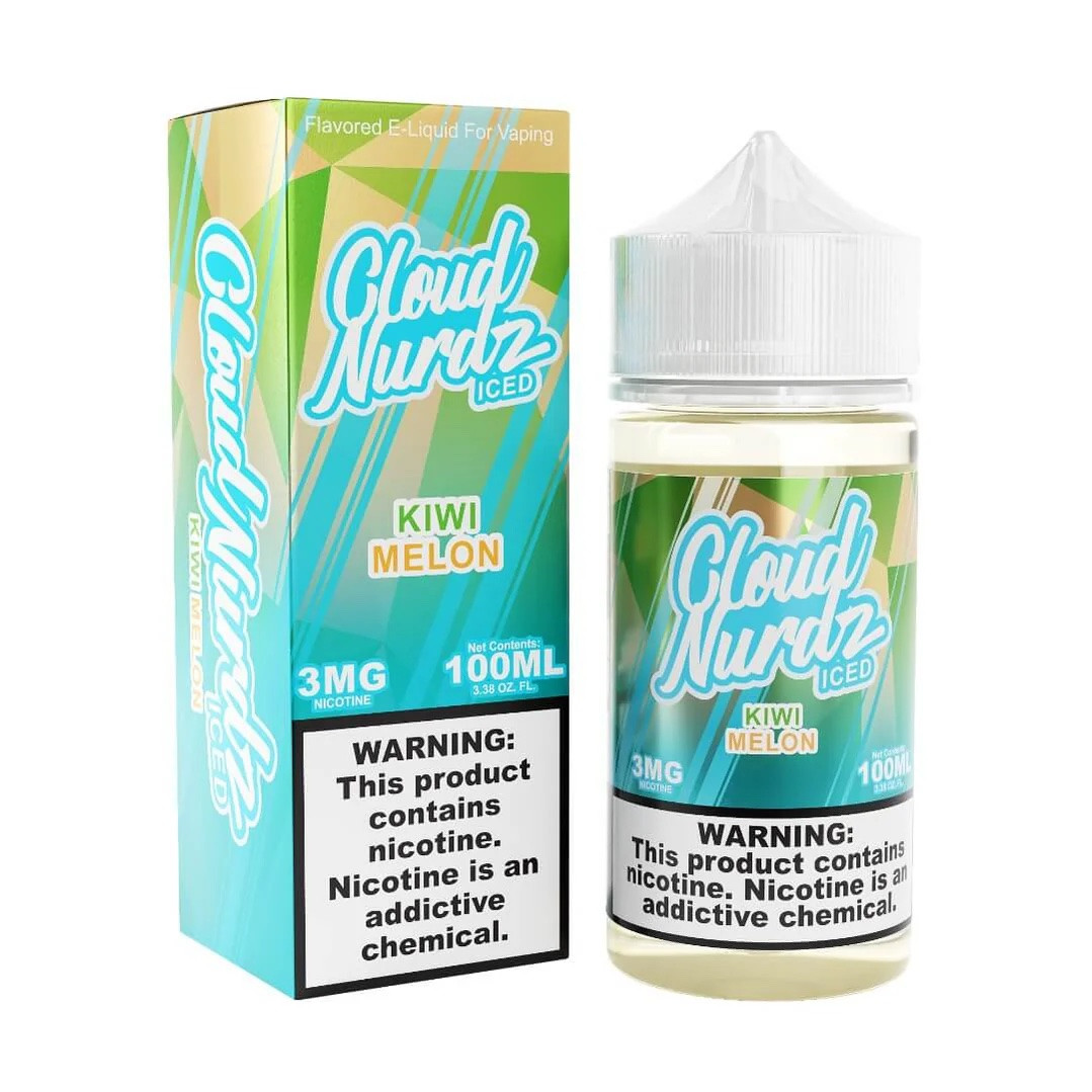 Cloud Nurdz Iced Kiwi Melon 100ml Vape Juice