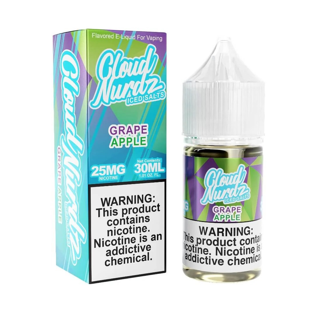 Cloud Nurdz Iced Salts Grape Apple 30ml Nic Salt