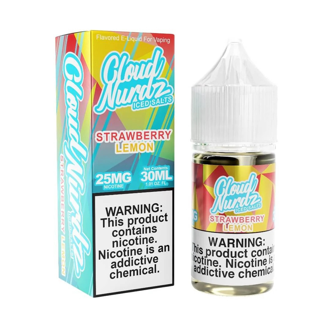 Cloud Nurdz Iced Salts Strawberry Lemon 30ml Nic Salt