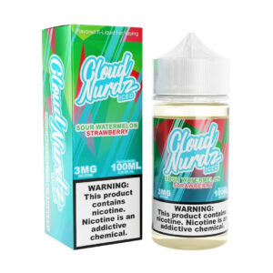 Cloud Nurdzu00a0Iced Sour Watermelon Strawberryu00a0100ml Vape Juice