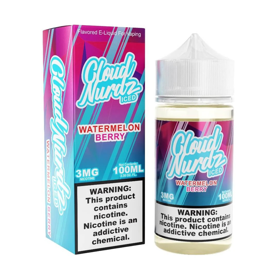 Cloud Nurdz Iced Watermelon Berry 100ml Vape Juice